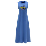 Maxbell Maxbell Women's Long Summer Dress Summer Crewneck Dress for Office Holiday Traveling M