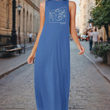 Maxbell Maxbell Women's Long Summer Dress Summer Clothes for Going Out Walking Evening Party M