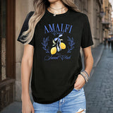 Maxbell Maxbell Womens T Shirt Summer Outfits Tee for Vacation Work Daily Wear M Black