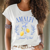 Maxbell Maxbell Women's T Shirt Summer Regular Basic Tee for Sports Street Vacation M White