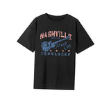 Maxbell Maxbell Women's T Shirt Summer Ladies Souvenir Crew Neck Tee for Camping Travel Trip M Black