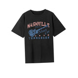 Maxbell Maxbell Women's T Shirt Summer Ladies Souvenir Crew Neck Tee for Camping Travel Trip M Black