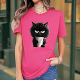 Maxbell Maxbell Women's T Shirt Summer Outfits Crew Neck Tee for Backpacking Street Vacation L Rose Pink