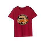 Maxbell Maxbell Women's T Shirt Summer Souvenir Crewneck Tee for Street Traveling Daily Wear L Red