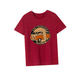 Maxbell Maxbell Women's T Shirt Summer Souvenir Crewneck Tee for Street Traveling Daily Wear L Red