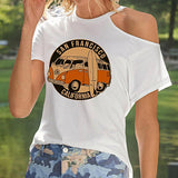 Maxbell Maxbell Women's T Shirt Summer Stylish Basic Tee Shirt for Daily Wear Camping Sports M