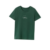 Maxbell Maxbell Women's T Shirt Summer Round Neck Basic Tee Shirt for Travel Holiday Office M Green