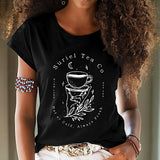 Maxbell Maxbell T Shirt for Women Summer Stylish Short Sleeve Top for Vacation Beach Holiday M