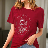 Maxbell Maxbell T Shirt for Women Summer Activewear Crew Neck Shirt for Office Street Hiking M Red