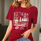 Maxbell Maxbell T Shirt for Women Summer Soft Activewear Crewneck Tee for Hiking L Red