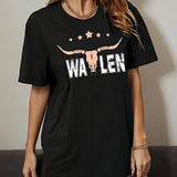 Maxbell Maxbell Womens T Shirt Summer Costume Crewneck Shirt for Backpacking Walking Camping L
