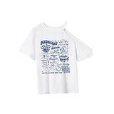 Maxbell Maxbell Womens T Shirt Summer Trendy Female Crewneck Tee for Daily Wear L
