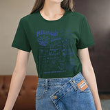 Maxbell Maxbell T Shirt for Women Summer Clothes Stylish Crewneck Tee for Trip Street Sports M Green