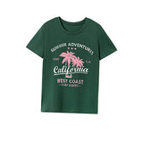 Maxbell Maxbell Women's T Shirt Summer Outfits Ladies Basic Tee Shirt for Travel Work Street XXL Green