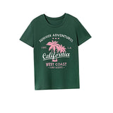 Maxbell Maxbell Women's T Shirt Summer Outfits Ladies Basic Tee Shirt for Travel Work Street XXL Green