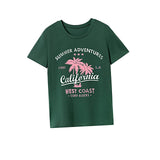 Maxbell Maxbell Women's T Shirt Summer Outfits Ladies Basic Tee Shirt for Travel Work Street XXL Green