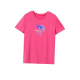Maxbell Maxbell Womens T Shirt Summer Female Soft Crew Neck Shirt for Traveling Beach Sports XXL Rose Pink