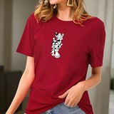 Maxbell Maxbell Women's T Shirt Summer Costume Soft Crewneck Tee for Traveling Office Hiking S Red