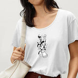 Maxbell Maxbell Women's T Shirt Summer Trendy Tee Shirt for Office Travel Trip XXL