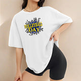 Maxbell Maxbell Womens T Shirt Summer Ladies Crew Neck Tee for Office Daily Wear Backpacking XXL