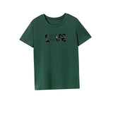 Maxbell Maxbell Women's T Shirt Summer Soft Simple Female Crewneck Tee for Travel Beach Trip XXL Green