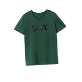 Maxbell Maxbell Women's T Shirt Summer Soft Simple Female Crewneck Tee for Travel Beach Trip XXL Green