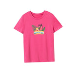Maxbell Maxbell Women's T Shirt Summer Female Fashion Crewneck Shirt for Sports Travel Beach S Rose Pink