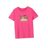 Maxbell Maxbell Women's T Shirt Summer Female Fashion Crewneck Shirt for Sports Travel Beach S Rose Pink