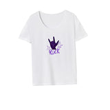 Maxbell Maxbell Women's T Shirt Summer Outfits Crew Neck Shirt for Street Backpacking Travel S White