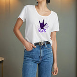 Maxbell Maxbell Women's T Shirt Summer Outfits Crew Neck Shirt for Street Backpacking Travel S White