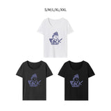 Maxbell Maxbell Womens T Shirt Summer Casual Crew Neck Shirt for Daily Wear Office Commuting S White