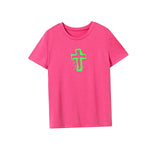 Maxbell Maxbell T Shirt for Women Summer Costume Soft Basic Tee for Backpacking Beach Sports M Rose Pink