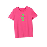 Maxbell Maxbell T Shirt for Women Summer Costume Soft Basic Tee for Backpacking Beach Sports M Rose Pink