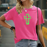 Maxbell Maxbell T Shirt for Women Summer Costume Soft Basic Tee for Backpacking Beach Sports M Rose Pink