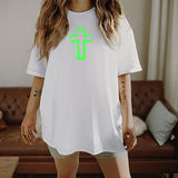 Maxbell Maxbell T Shirt for Women Summer Stylish Basic Tee Shirt for Holiday Vacation Sports S White