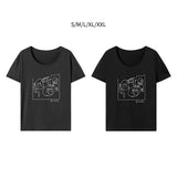 Maxbell Maxbell Women's T Shirt Summer Female Basic Tee Shirt for Office Holiday Backpacking S Grey