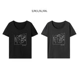 Maxbell Maxbell Women's T Shirt Summer Female Basic Tee Shirt for Office Holiday Backpacking S Grey