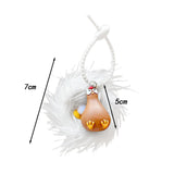 Maxbell Maxbell Charm Keychain Hanging Soft Lightweight Animal Key Pendant for Bag Key Party White