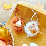 Maxbell Maxbell Charm Keychain Hanging Soft Lightweight Animal Key Pendant for Bag Key Party White