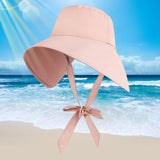 Maxbell Maxbell Sun Protection Hat Breathable Large Brim Fishing Cap for Beach Summer Travel Pink