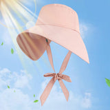 Maxbell Maxbell Sun Protection Hat Breathable Large Brim Fishing Cap for Beach Summer Travel Pink