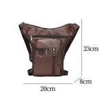 Maxbell Maxbell Thigh Drop Leg Bag Scratch Resistant for Motorbike Ride Waterproof Thigh Bag Dark Brown