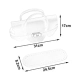 Maxbell 2xBag Bottom for Crochet Tote Lock Flap Cover Buckles Cover DIY Bag Making Set black