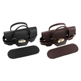 Maxbell 2xBag Bottom for Crochet Tote Lock Flap Cover Buckles Cover DIY Bag Making Set black