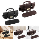 Maxbell 2xBag Bottom for Crochet Tote Lock Flap Cover Buckles Cover DIY Bag Making Set black