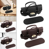Maxbell 2xBag Bottom for Crochet Tote Lock Flap Cover Buckles Cover DIY Bag Making Set black