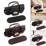 Maxbell 2xBag Bottom for Crochet Tote Lock Flap Cover Buckles Cover DIY Bag Making Set black