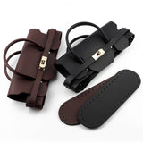 Maxbell 2xBag Bottom for Crochet Tote Lock Flap Cover Buckles Cover DIY Bag Making Set black