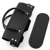 Maxbell 2xBag Bottom for Crochet Tote Lock Flap Cover Buckles Cover DIY Bag Making Set black