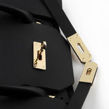 Maxbell 2xBag Bottom for Crochet Tote Lock Flap Cover Buckles Cover DIY Bag Making Set black